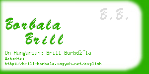 borbala brill business card